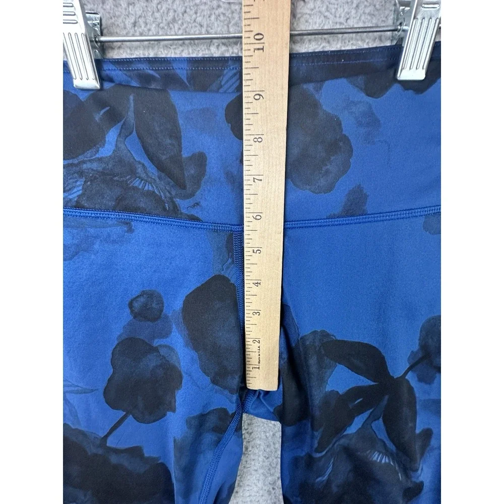 Lululemon Wunder Under Crop II Size 10 Luxtreme Jumbo Inky Floral Black Inkwell